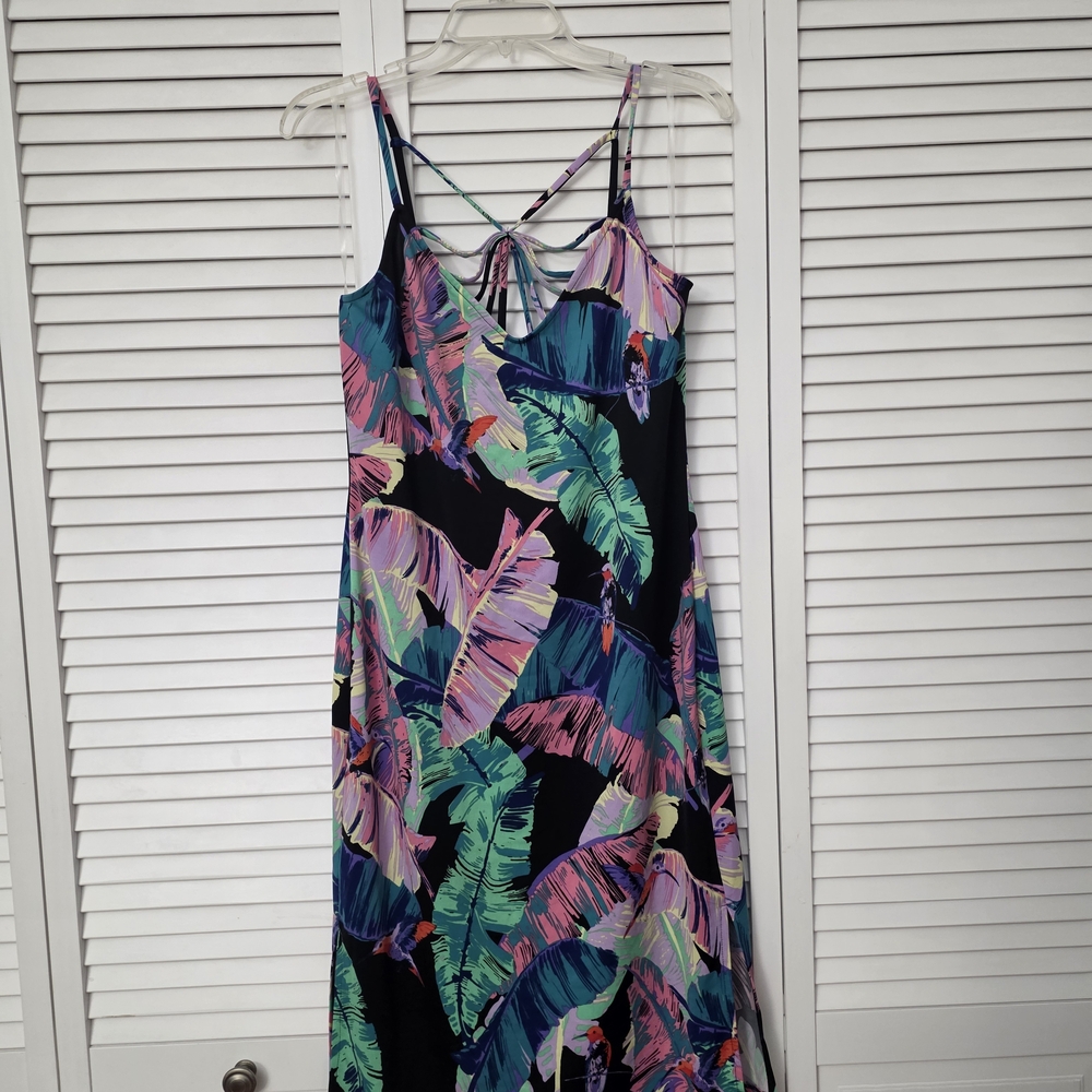 NWOT VENUS Tropical Print Strappy Dress